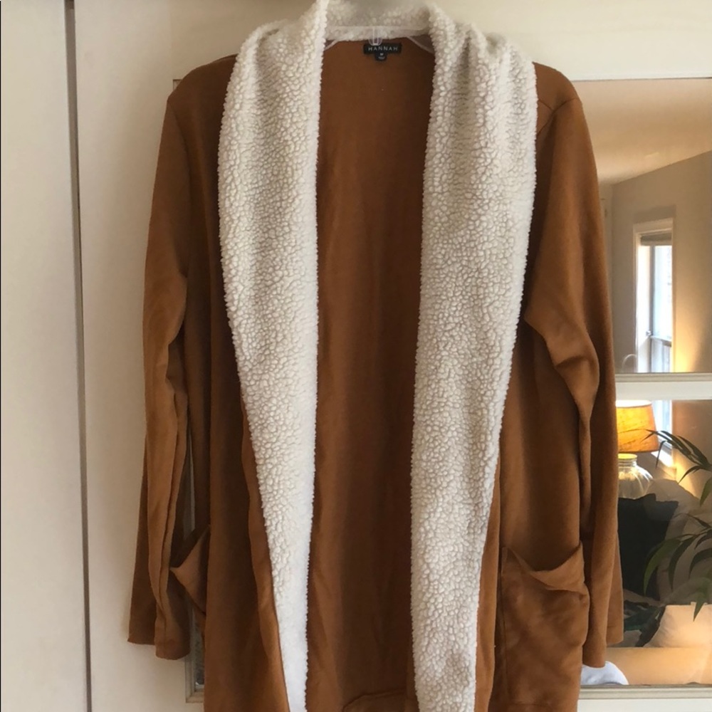 Hannah cardigan with Sherpa collar